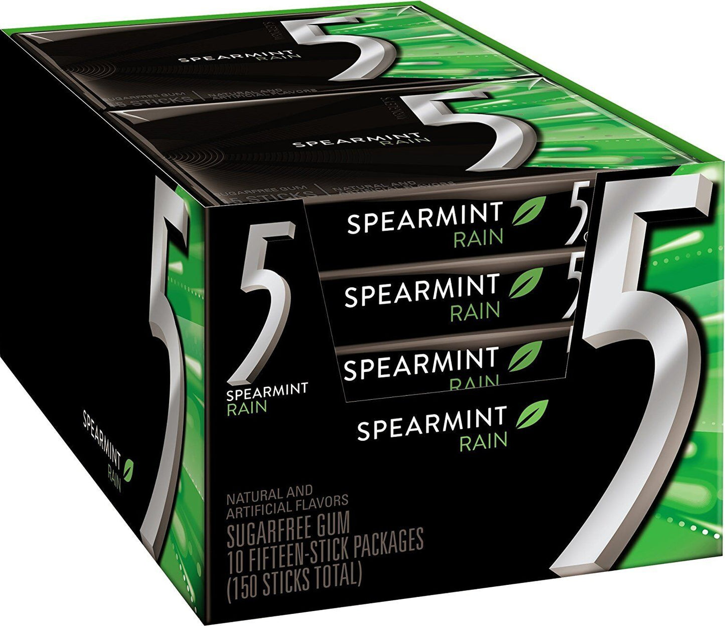 5 GUM SPEARMINT RAIN 10CT
