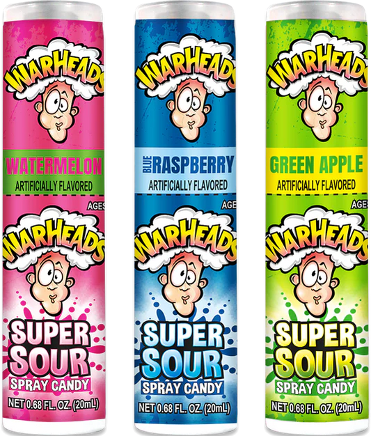 WARHEADS SPRAY CANDY .68OZ/12CT