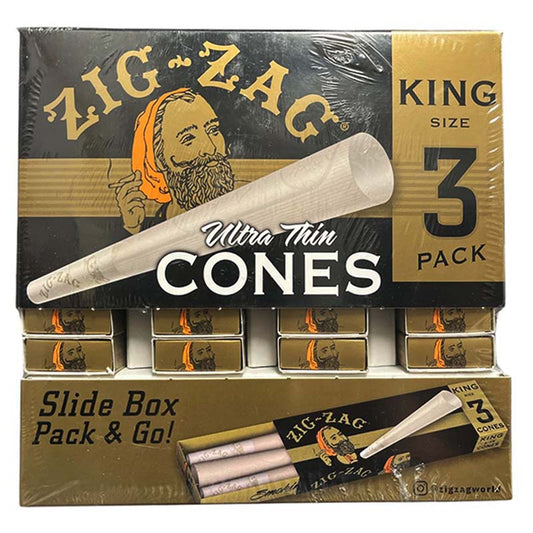 ZIG ZAG CONES KING SIZE ULTRA THIN 3PK 36CT